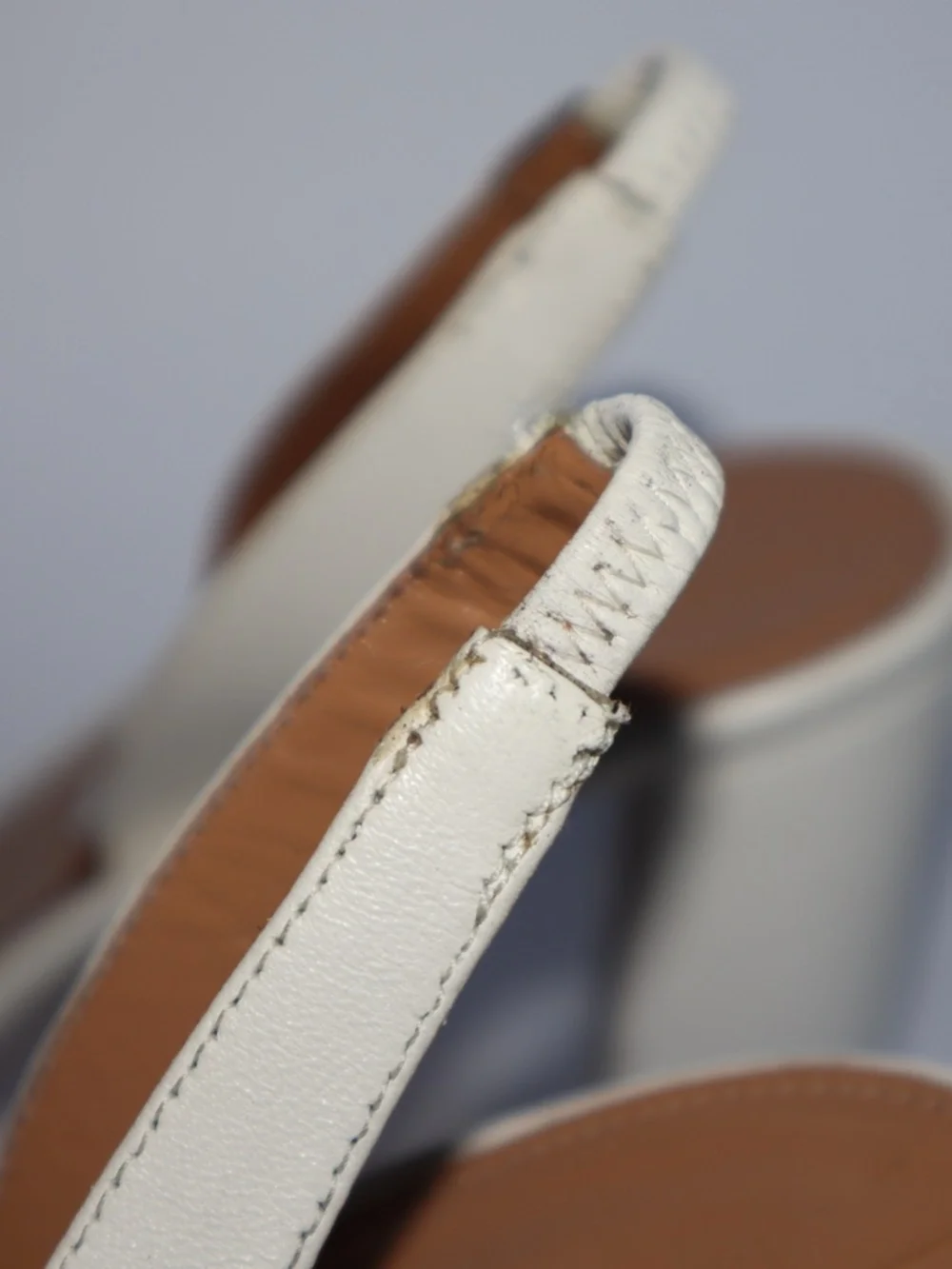 Aquazzura So Nude Block Sandal 85 White Women's 38.5